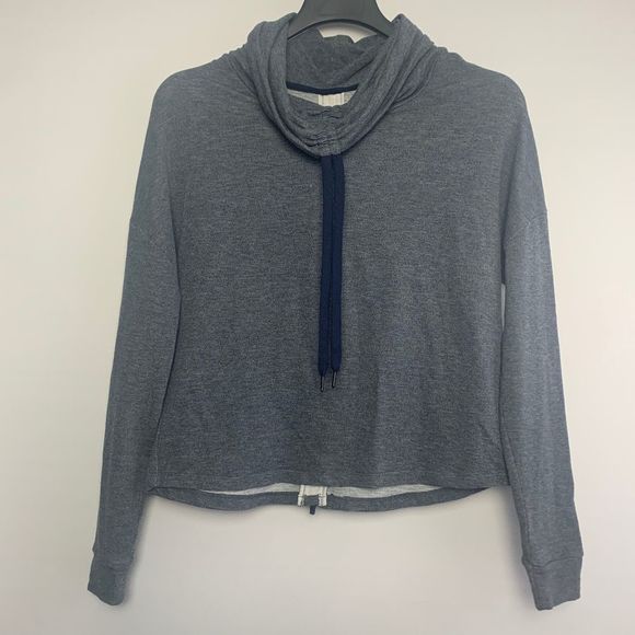 SALE | TEK GEAR Blue Cowl Neck w/Zipper Back-S - Picture 1 of 5